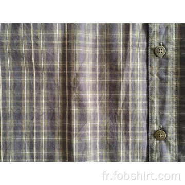 Chemise à carreaux à manches longues pour homme